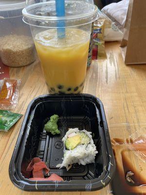 Mango Bubble Tea California Roll