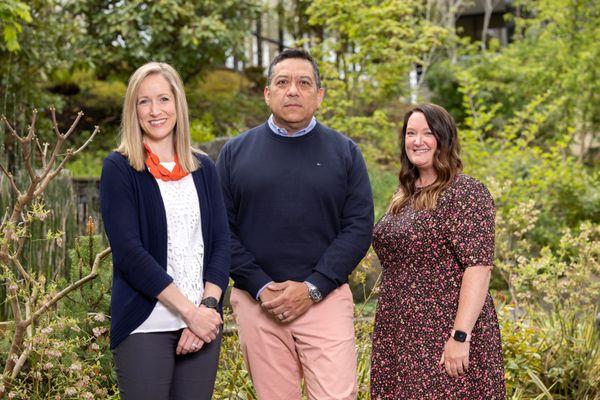 Meet the team at Baskin Clinic Tualatin. (from left) Dr Elizabeth Reding, Dr Joseph Amavisca, Shannon Fisher CMA.