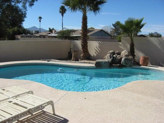 Northwest home with pool and lovely fountain. Available now!