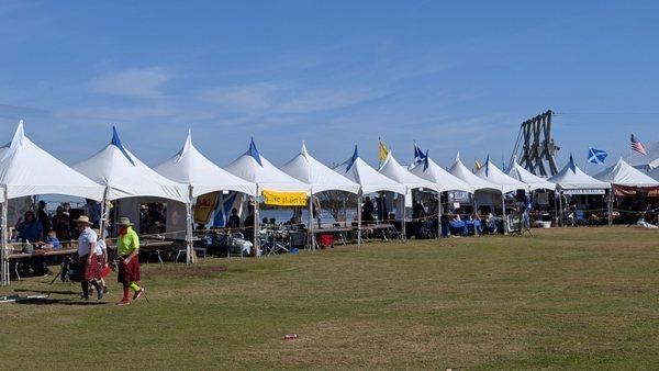 A portion of the Scottish clans, along the river front!