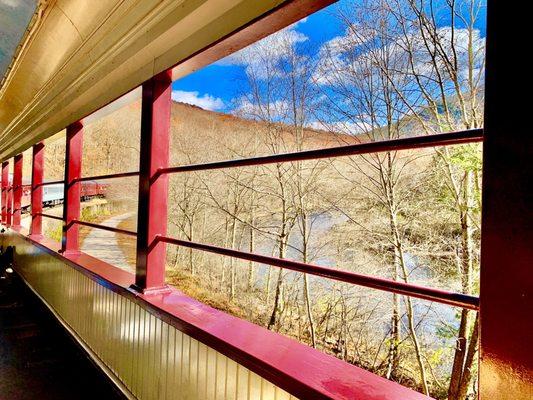 Lehigh river view from the train