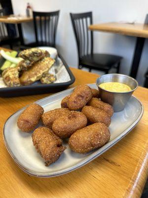 Mini corn dog bites