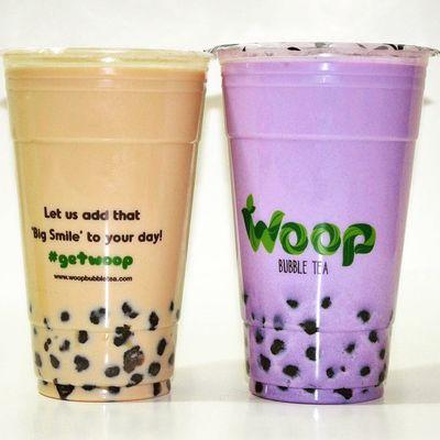 Regular Milk Tea and Taro Milk Tea