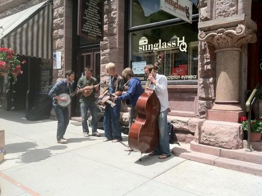 Sunglass HQ is located in the historic Nugget Building on the corner of Fir & Colorado