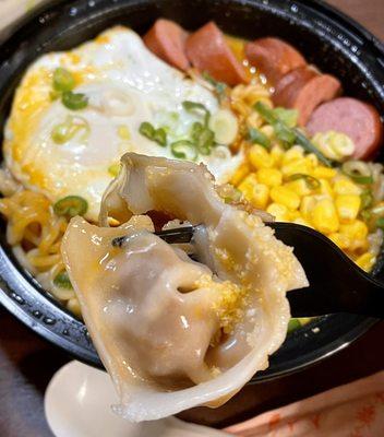 Red Oil Wonton and Korean Street Ramen in background