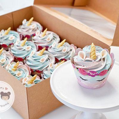 All Edible Unicorn Cupcakes