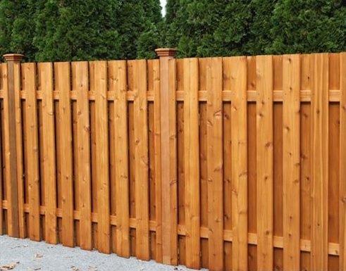 "Shadowbox-style" Cedar Fence.