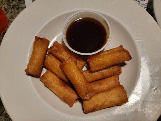 Veggie egg rolls with Thai chili sauce. Tonight's special.