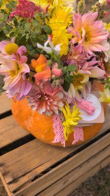 Pumpkin Flower arrangement