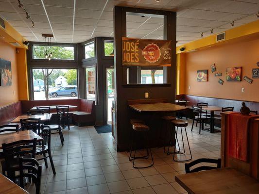 Clean dining area