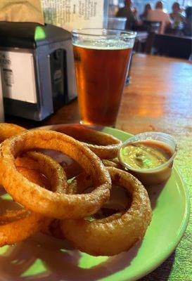 Onion rings and draft yuengling