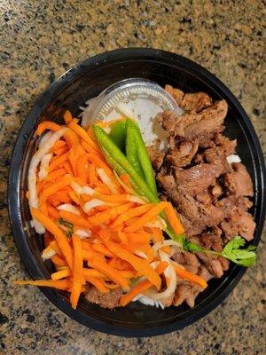 Pork rice bowl