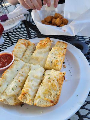 Cheesy bread and pepperjack bites