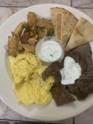 Breakfast gyro bowl