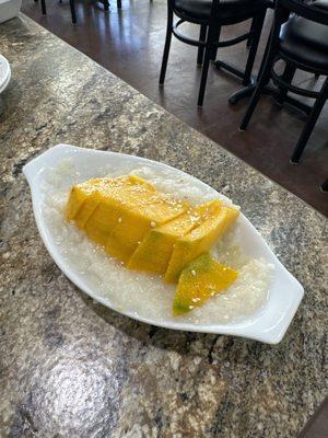 Sticky rice with mango! YUM!!!