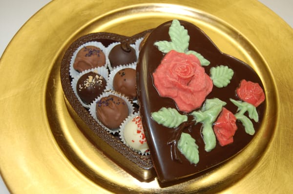 Chocolate Box Filled WIth Chocolate Truffles