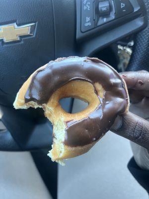 Chocolate frosted donut