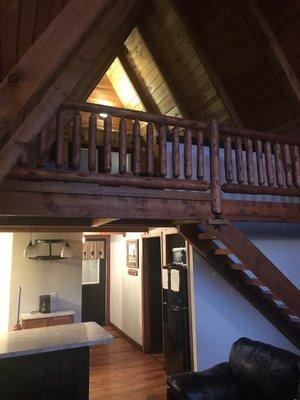 Haven at the Red-view of bedroom loft/larger bed