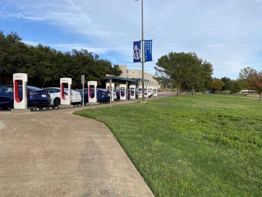 Tesla supercharger at Ballpark, Arlington TX