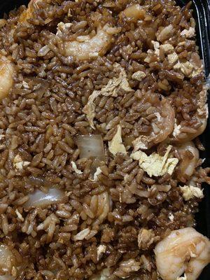 704. Shrimp Fried Rice Dinner with extra eggs