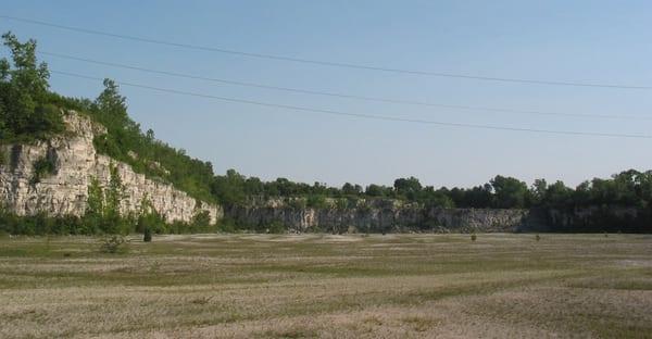 The floor of the quarry.