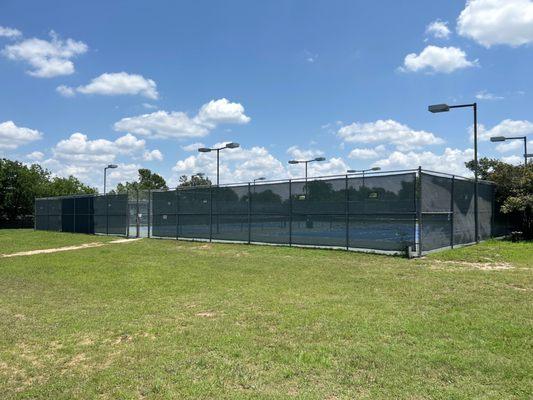 Tennis courts with lighting