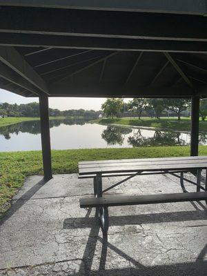 A view of the lake at the Crossings