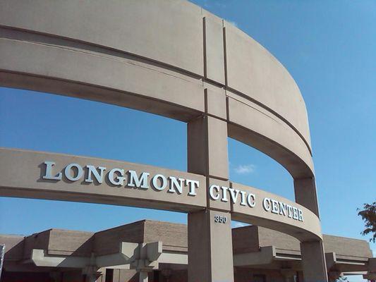 Longmont Civic Center, West entrance 350 Kimbark Street.