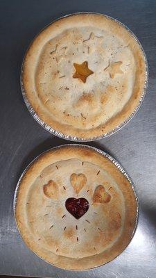 Pretty fruit pies.