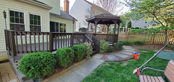 Deck and Gazebo restored (pressure washed and painted, Stained at Olney, MD