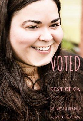 Honored to have been voted #bestofga Best of GA - Best Massage Therapist