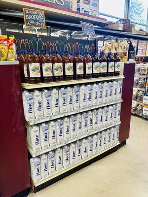 Flow Water 1L's! Naturally Alkaline Spring Water in a twist cap tetrapak. Happy to see a sustainable packaging here at Thriftway!