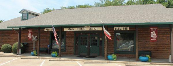 We office in the Main Street Depot.  Great location on 377 in Keller