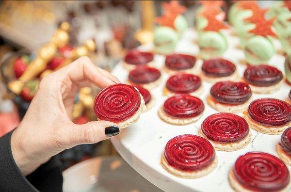 Delicious spiral cookies from Wolfgang Puck Catering