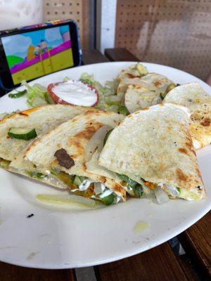 Quesadilla de flor de calabaza