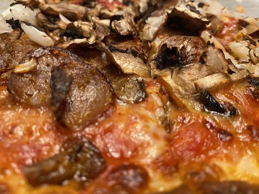 Mushroom , Onion And Sausage Pizza