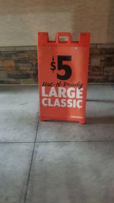 $5 large classic pizzas!