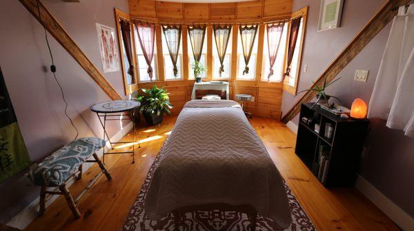 The one of a kind Massage Therapy studio on the top floor of the Big White Barn.