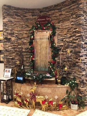 Beautiful holiday decor at Adriana's Spa