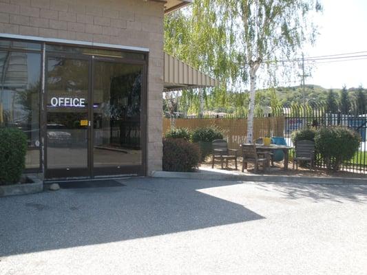 Front office with outside rest area as well as inside. Free Wifi