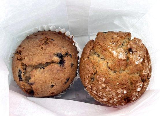 Blackberry and whole wheat blueberry muffin