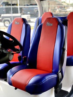 Custom seats for golf cart.