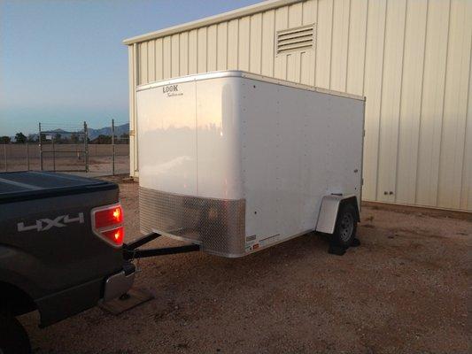 My trailer in its new home in Tucson.