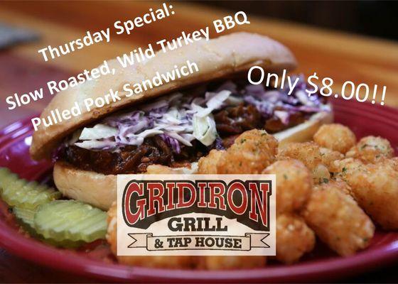 Thursday BBQ Pulled Pork Special!