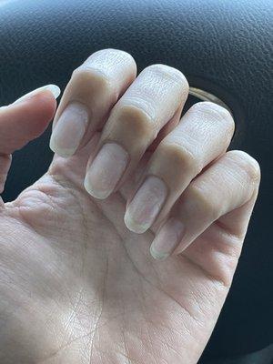 After photo of nails - bad file