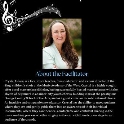 About the Facilitator, Crystal Hosea.