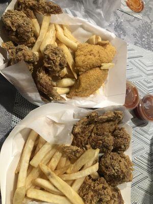 2 Catfish & 3 Wings Combo