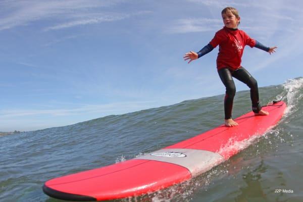 Charlie (age 6) learning to surf!