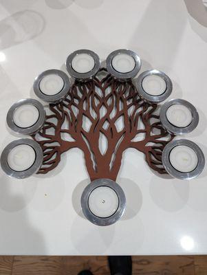 Candle holder on tree design