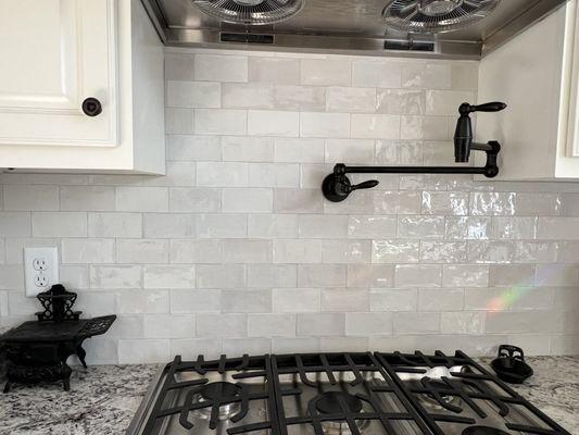 Subway tile for kitchen backsplash